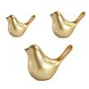Golden Bird Figurine Nordic Style Adorable Smooth Animal Bird Statue Miniature Sculpture Desktop Decoration Party Supplies