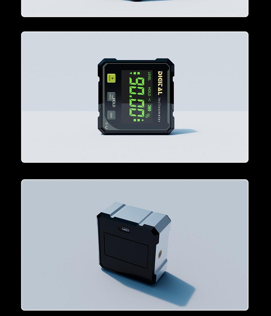 Светодиодный цифровой инклинометр с дисплеем с подсветкой, угломер