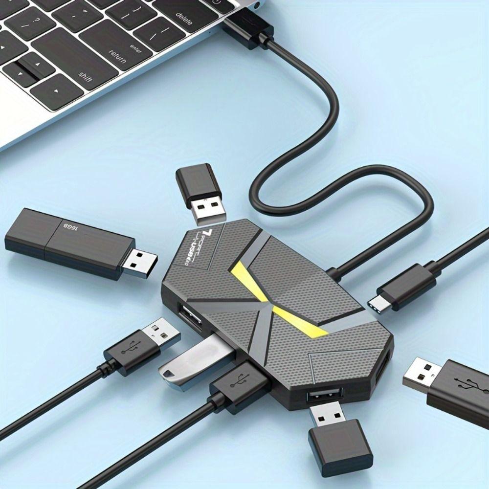 Type C USB Splitter Adapter 4/7 Ports USB 3.0 HUB Splitter USB Docking Station  Hard Drive