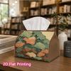 1pc, 2d Flat Printing, Tissue Box Ginkgo Leaf Pattern Printed Tissue Box, Suitable for Napkin Storage in Cars, Kitchens, and Restaurants, Home Decorat
