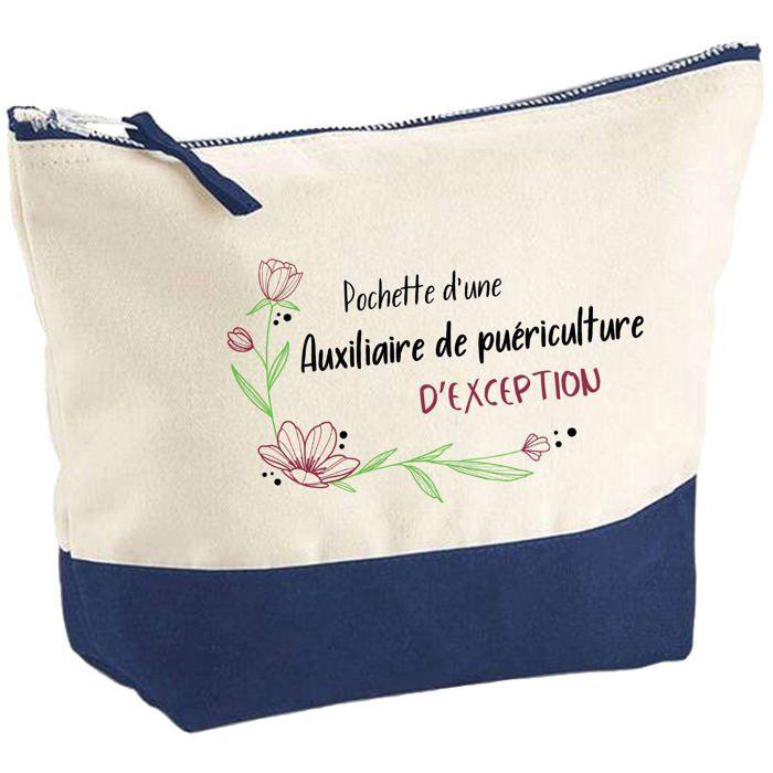 Trousse de maquillage - PLANETEE - Auxiliaire de puériculture d'exception - Grand format - Coton - Impression HD