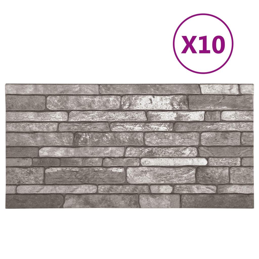Стеновые панели 10 шт. Темно-серые 100 x 50 см Пенополистирол