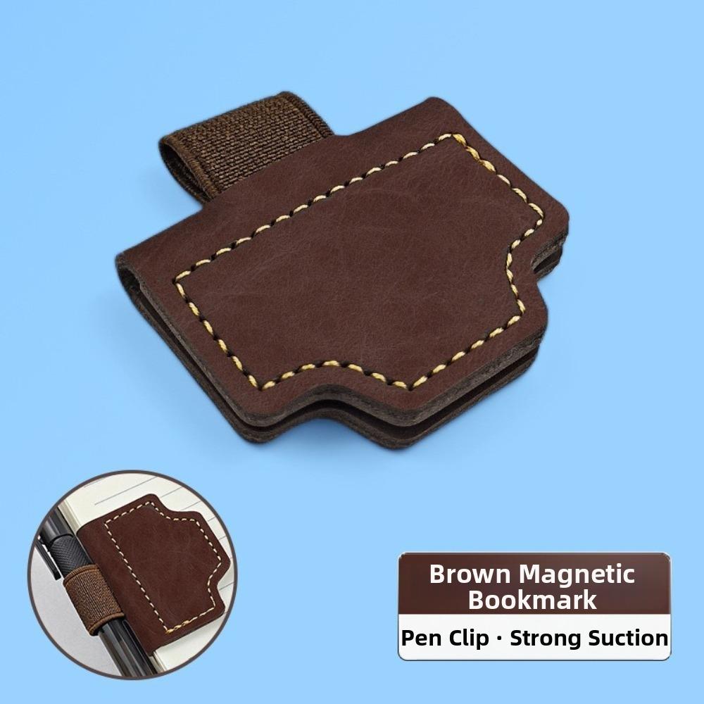 Magnetic Buckle Magnetic Leather Bookmark Multifunctional Magnetic Page Clips For Bookworm