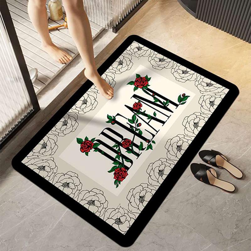 Diatom Mud Bathroom Floor Mat Toilet Door Absorbent Quick-drying Non-slip Mat Toilet Kitchen Floor Mat Carpet Soft Mat