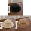 French Lace Pearl Straw Hat Summer Sunshade Wide Brim Breathable For Beach Vacation