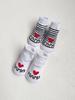 2 Pairs Newborn Baby Girls Boys Socks,White Cute Love Mama & Papa Soft Cotton Baby Socks Are Suitable for Newborns Daily Outfit