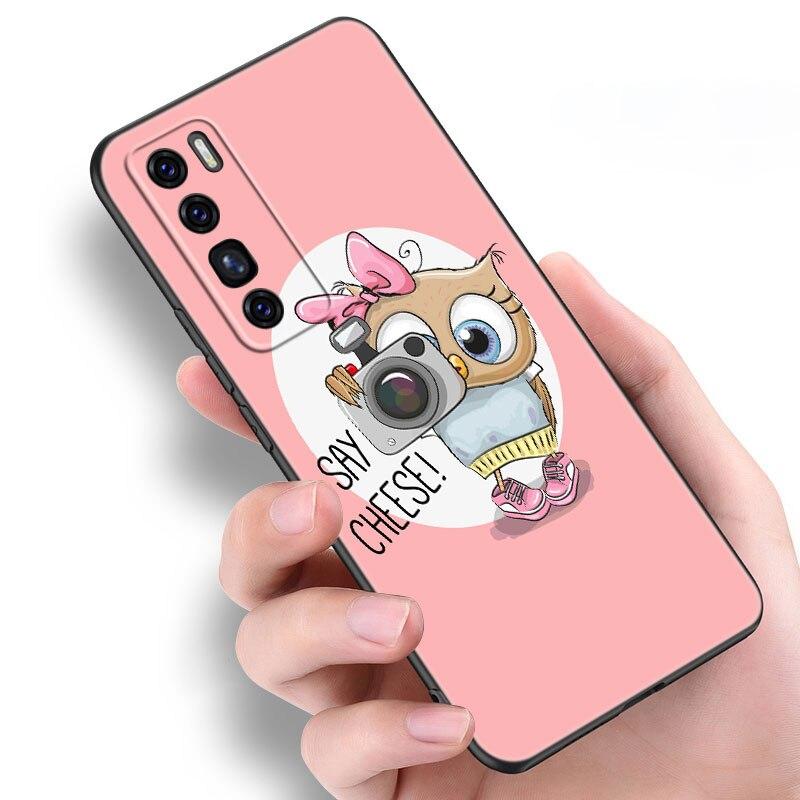 Чехол с мультяшной совой и милыми совами для Huawei NOVA 8 9 Pro 8i 7i 7SE Y60 5T Коврики 40 30 20 10 Lite Honor 50 30 Premium Pro Plus 30S чехол
