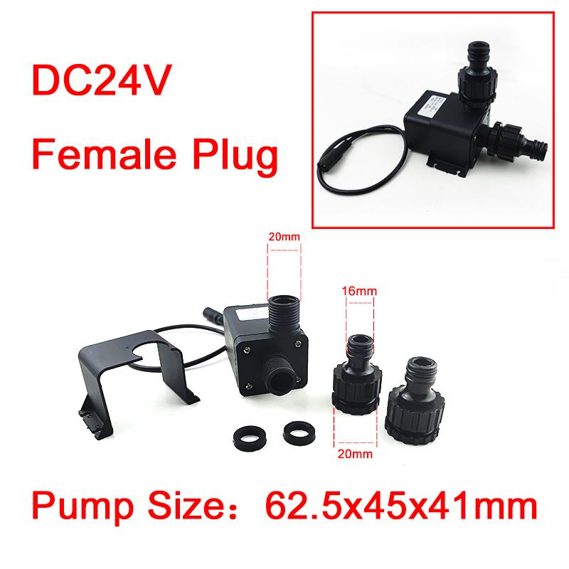 1/2" DC 12V 24V Высоковольтный Ультра-тихий Солнечный Водяной Насос 800л/ч Бесщеточный Двигатель Погружной Насос Циркуляционный Насос Разъем