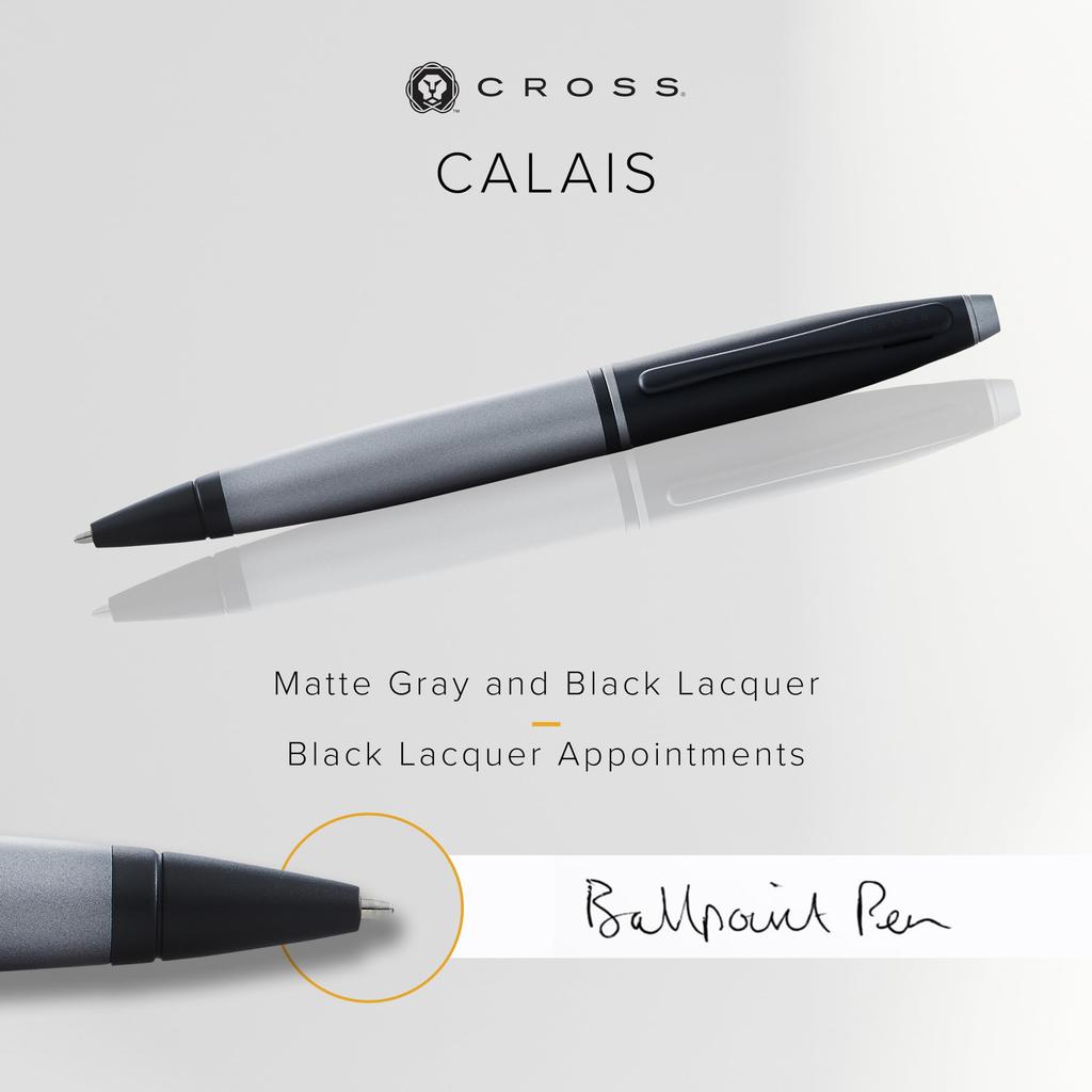 CROSS Ballpoint Pen Flat Matte Gray Regular Import Product Oil-Based NAT0112-26