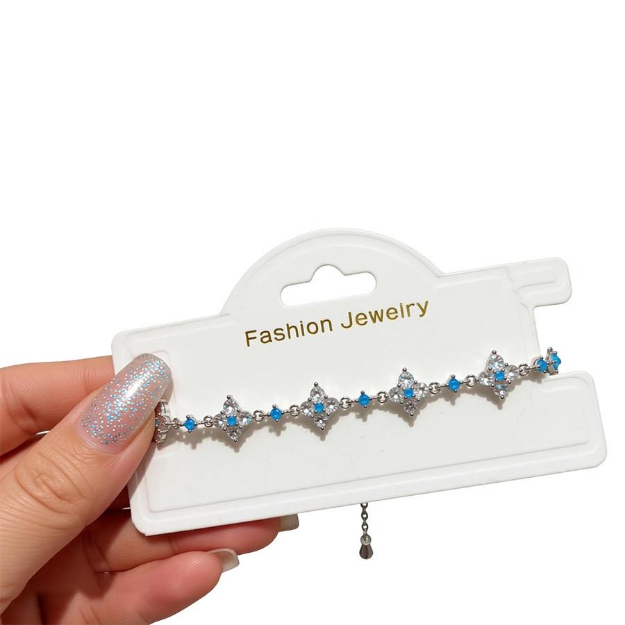 Copper Floral Zircon Hand Chain With Trendy Style For Gift Giving