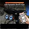 Motorcycle Bicycle Rearview Mirror LED Decorative Lights 3D Lens With APP Control Dynamic RGB Eye Light Taillight