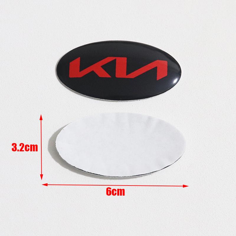 1Pc 3D Aluminium Car Steering Wheel Center Emblem Badge Sticker Decal for K2 K3 K5 KX5 GT Forte Rio Optima Sorento Accessories