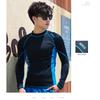 Mens Long Sleeve Rash Guard Swimwear Snorkeling Surfing UV Protection Quick Dry Wetsuit Top Bottom Set
