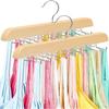 Tank Top Hanger with Premium Wood, 24 Large Capacity, Space Saving,360 Degree Rotating, Foldable Metal Hooks, Tank Tops