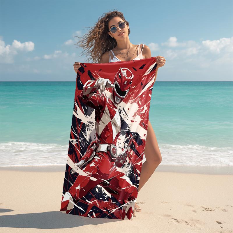 1Pc Power Rangers Teamup Beach Towel Microfiber Beach Towel Thin Absorbent For Beach Swimming Yoga Bath Sports 0917261