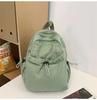 Washed Canvas Schoolbag Women's Casual Backpack College Students' Casual Class Backpack