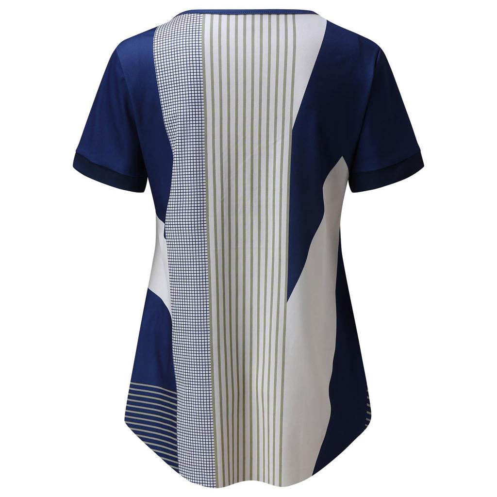 Женский летний пуловер больших размеров с принтом, свободная футболка с круглым вырезом и короткими рукавами