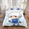 3pcs Soccer Player Dream Bedding Set, Includes One Quilt Cover and Two Pillowcases, Bedroom and Guest Room Decoration. T7231135
