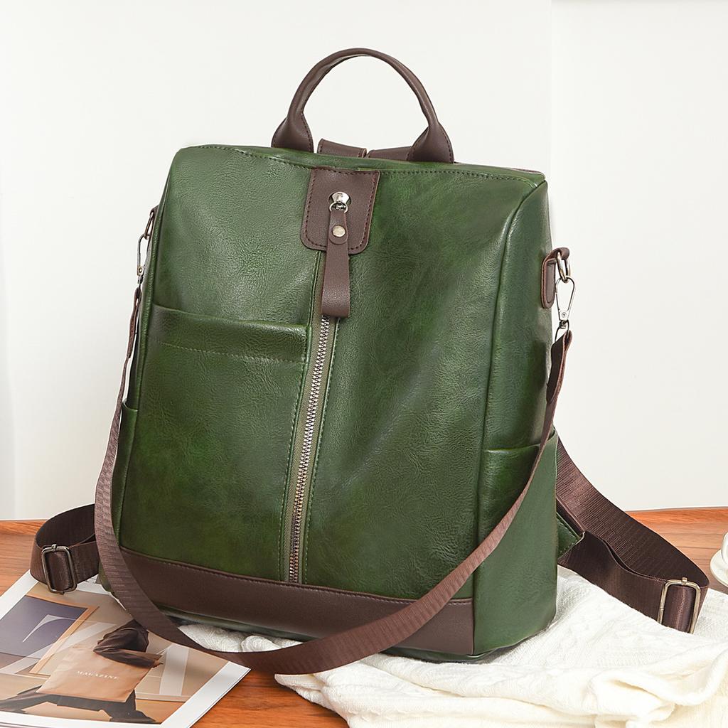 Женский мягкий кожаный рюкзак с защитой от кражи, многофункциональный рюкзак