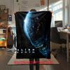 1Pc Alien Earth Print Flannel Blanket, High quality Comfortable for All Seasons, Home Decor, Warmth and Comfort, Perfect for Christmas Gifts52