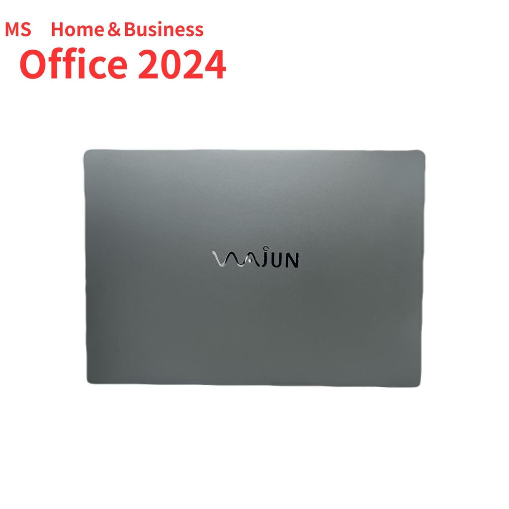 Офисный WAJUN Бизнес-ноутбук Full HD Celeron 5205U Win11 Pro Веб-камера Сенсорная панель WIFI Bluetooth HDMI 8 ГБ 256 ГБ SSD [MS H&B 2024] Pro-X14S [Серый]