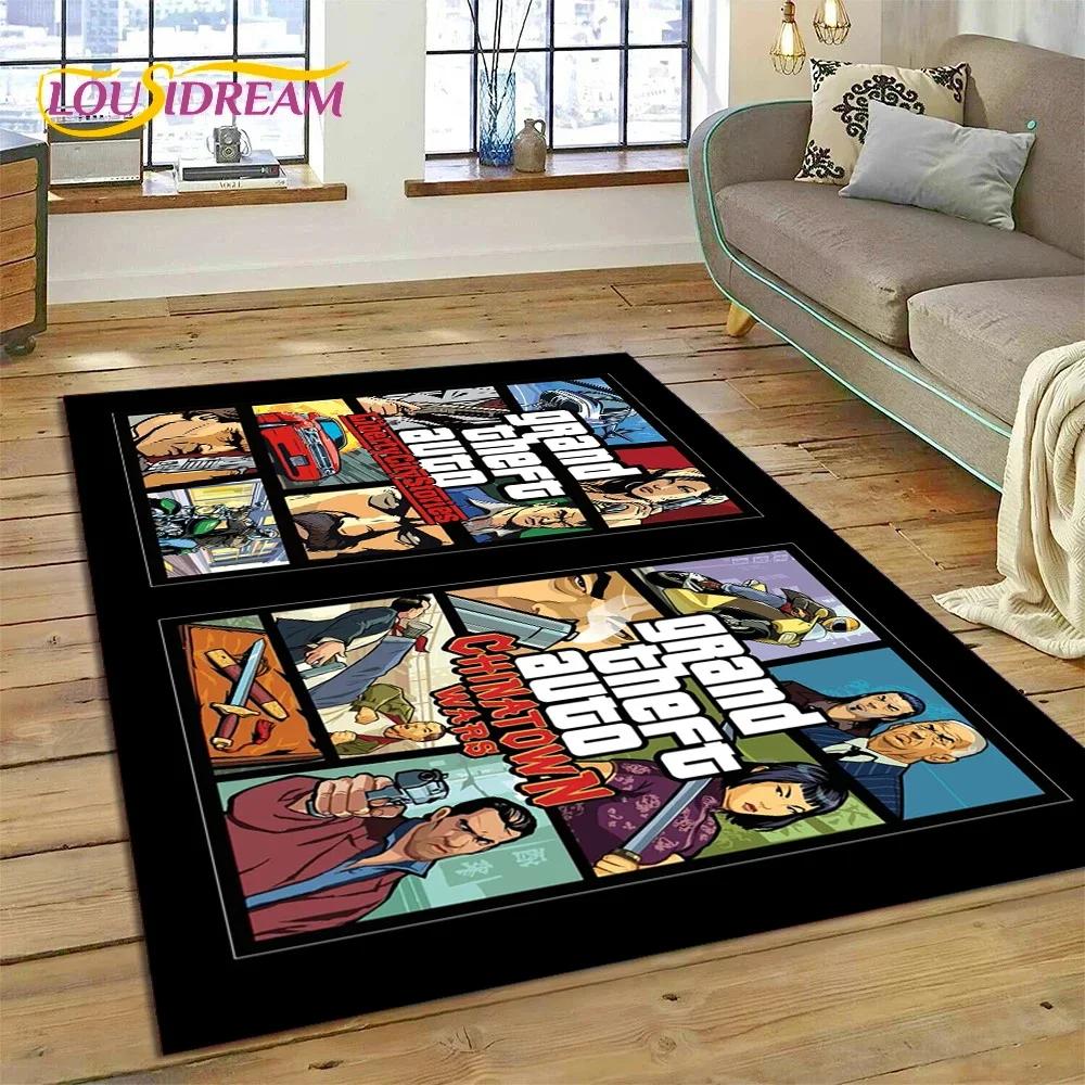 3D Игровой коврик-дорожка Grand Theft Auto (GTA) для Геймера, для Спальни, Гостиной, Домашнего Дивана, Детская Игра, Большой Декор, Напольный Коврик