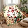 Merry Christmas Gnome Theme blanket Lightweight Warm Flannel Blanket Decorative Throw Blanket for Home Decoration