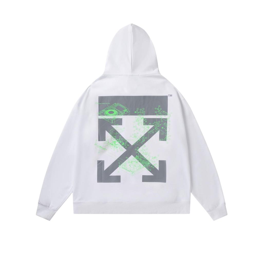 Высококачественная модная толстовка OFF WHITE Basic с 3D-принтом Стрела