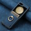 Retro PU Leather Wallet Cover for Samsung Z Flip 6 5 4 3 2 Flip6 Flip5 Flip4 Flip3 Flip2 5G Ring Card Slot Holder Phone Case