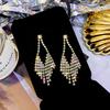 Серьги-кисточки из серебра 925 пробы для женщин, корейская мода, сетевые, универсальные, с темпераментом, простые, для простой личности, простые ушные украшения