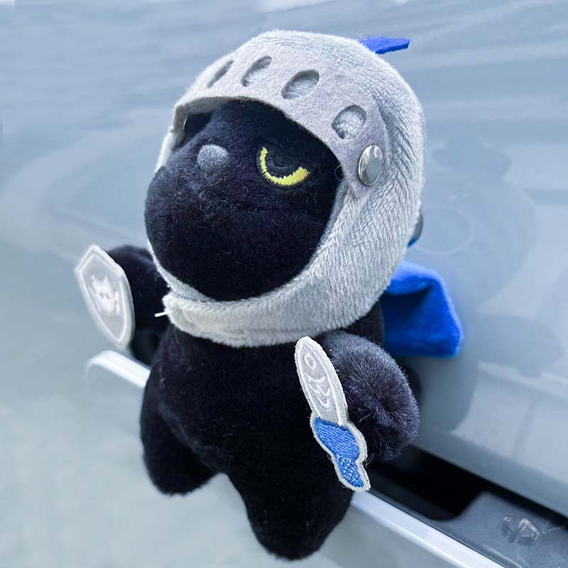Cute Mini Version Plush Toy Keychain Small Q-Version Knight Cat Doll Plush Toy Cute Doll Backpack Pendant Gift Surprise