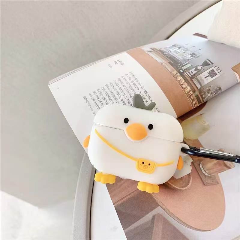 3D Милый Мультяшный Рюкзак Утка Для Airpods 1 2 3 4 Pro Мультяшный Милый Чехол для Наушников Для Airpods Pro 2 Силиконовый Мягкий Чехол