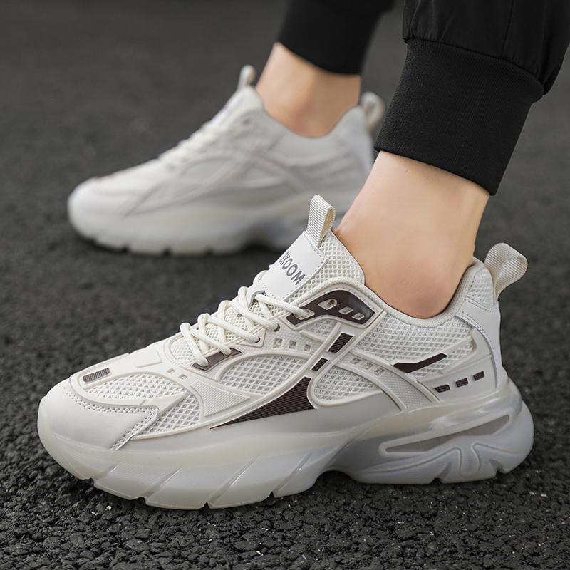 Fashion Men Sneakers New Casual Sneakers Men's Platform Thick Soled Anti Slip Comfortable Running Fashion Brand Versatile Trendy Shoes