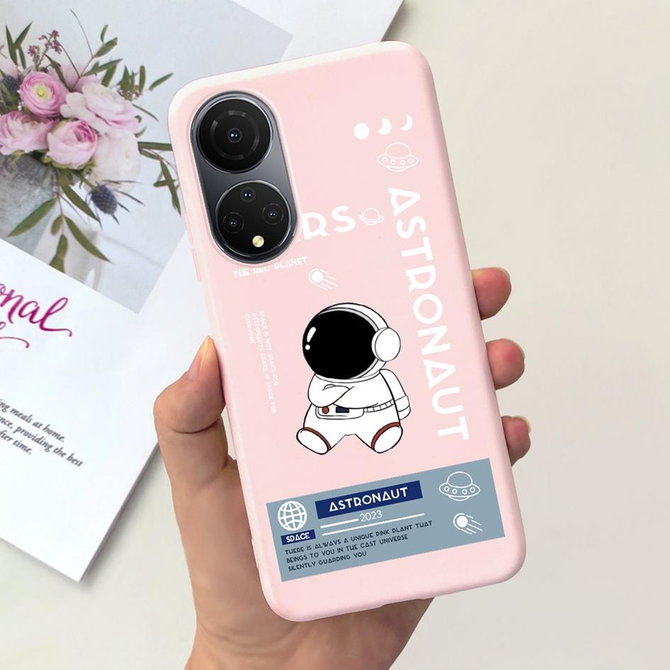 For Honor X7 X7a Case Lovely Duck Astronaut Soft Silicone Matte Phone Cover For Honor X7b CLK-LX1 Funda X 7b X 7a HonorX7 Bumper