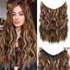 MISSQUEEN 5 клипс в волосах синтетические длинные волны вьющиеся парики для наращивания натуральные густые волосы для женщин легко носить шиньоны