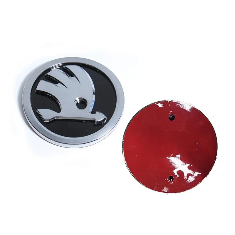 JBIW9 110mm ABS Emblem for Skoda Karoq Vision Fabia 1 2 Octavia A7 RS Superb Rapid Yeti Car Head Front Rear Boot Tailgate Sticker