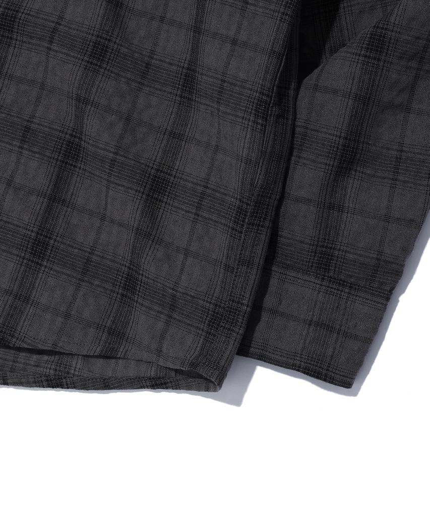 RAYFIKERS Seersucker Check Shirt Charcoal (Mp2Yu315-075)