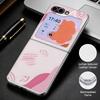 Милый чехол с принтом сердечек для Samsung Galaxy Z Flip 8 7 6 5 Z Flip8 Flip7 Flip6 Гибридный 3-в-1 Покрытие Кожаная накладка Чехол для складного телефона