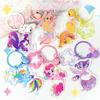 Мультяшный брелок My Little Pony Кавайный акриловый подвеска Флаттершай Твайлайт Спаркл Рэйнбоу Дэш с колокольчиком Аниме подвеска для рюкзака