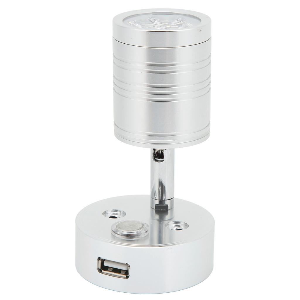 LED RV Reading Lamp Warm White Light Touch Dimmer 12‑30V 3W for Bedroom Cabin Truck Trailer Boat Yacht