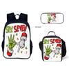 Print Backpack for Students, Six Seven School Bag with Ice Pack Kit, Trendy 3-in-1 Set, Durable Large Capacity