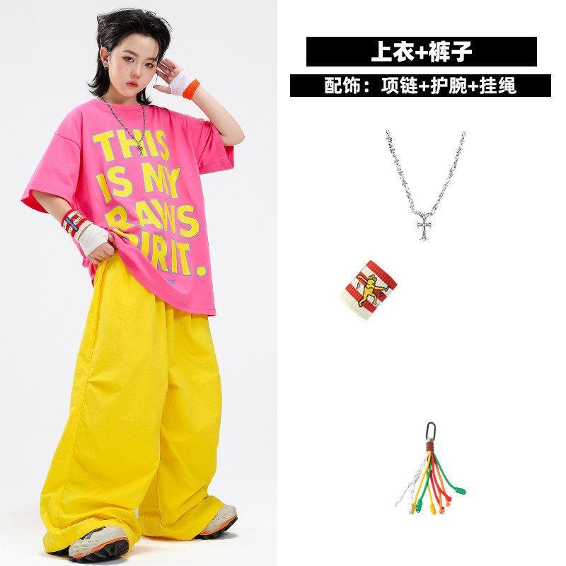 Kids Hip Hop Dance Outfit Set Girls Boys Street Performance Cool Style