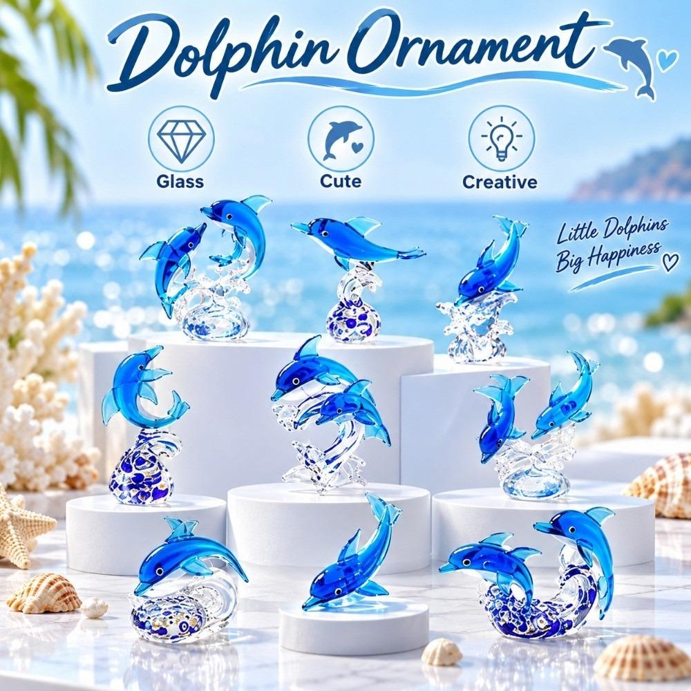 Cute Dolphin Figurine Creative Dolphin Statue Ocean Theme Dolphin Decor Fish Tank