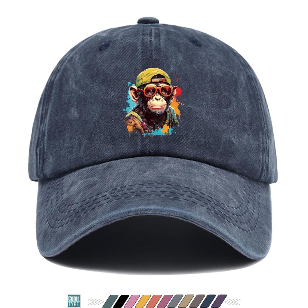 pc Trendy Chimpanzee Graffiti Pattern Printed Baseball Cap Trucker Hat Comfortable and Breathable Stylish and Beautiful Car