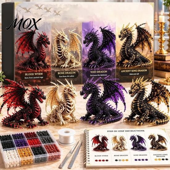 DIY Home Accessory 3D Animal Beading Kit for Beginners, Interactive Plastic Beads Art Craft Bead Set Kids Adults, Creative Handmade Projects