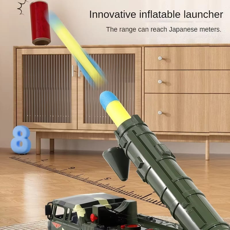 Крупногабаритная игрушечная зенитная ракета из сплава, может запускать безопасный материал, детская ракетная установка, модель танка для 3-летнего мальчика, классный подарок