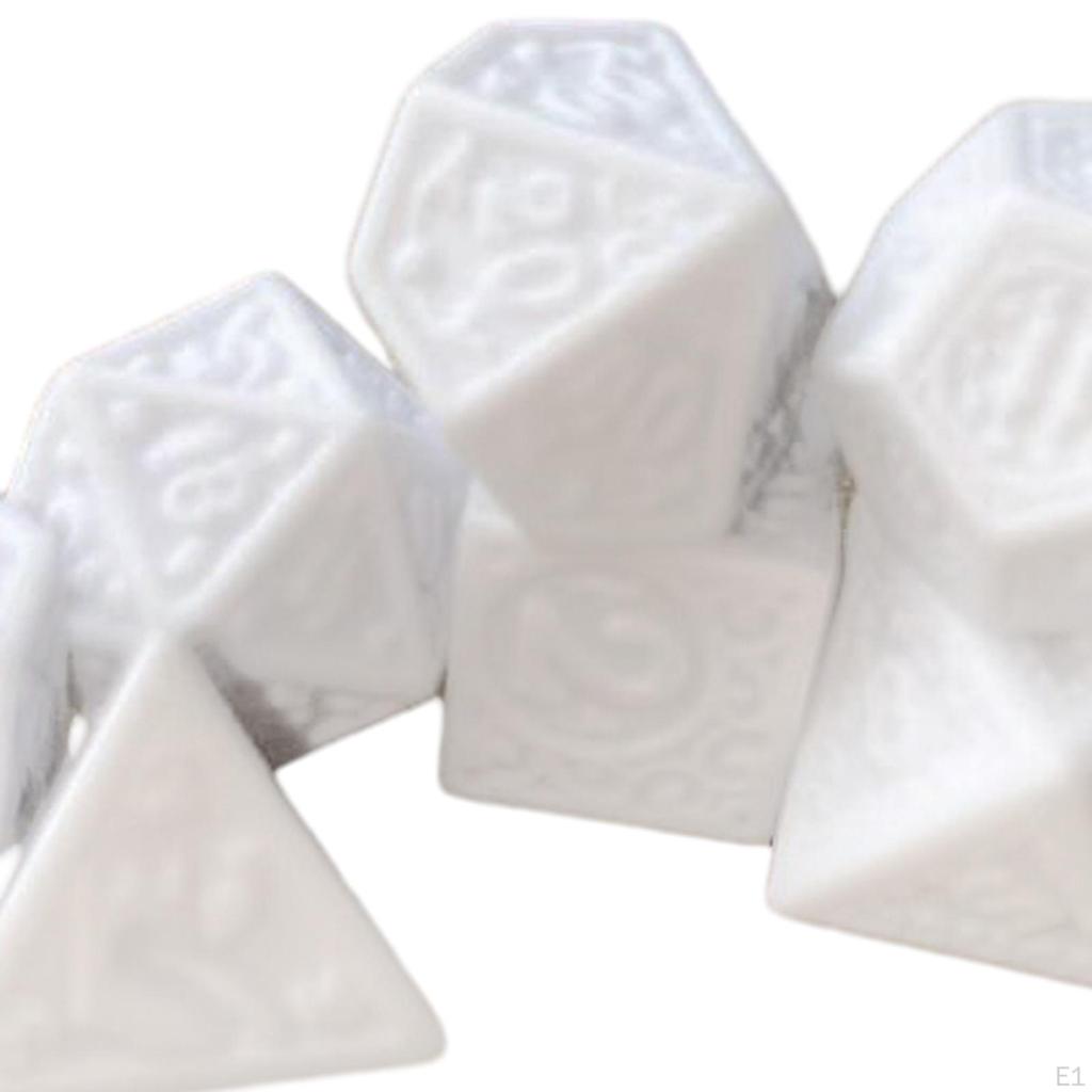 7 Piece Dice Set, Polyhedral Dice, Math Counting Teaching Aids, Multi-Sided Game Set