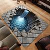 Turtle Koi Printed 3D Visual Effect Mat 2D Flat Door Rug Floor Mat Thickened Bathroom Mat  Kitchen