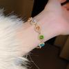 Adjustable Zircon Bracelet Bangle Colorful Hand Chain Luxury Rainbow Rhinestone Bracelet  Gifts