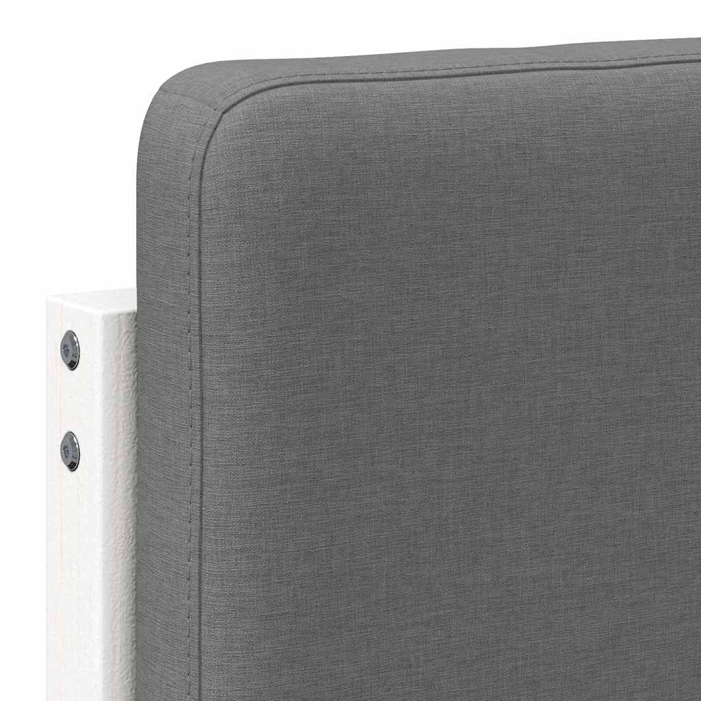 Upholstered Headboard in White and Light Grey 120 cm